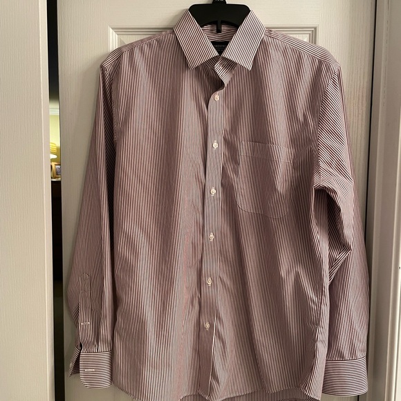 Nordstrom Burgundy Striped Dress Shirt - Picture 1 of 5